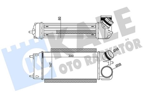 KALE FORD Интеркулер Fiesta VI 1.6TDCi 08- KALE OTO RADYATOR 344910