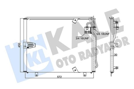 KALE BMW Радиатор кондиционера 5 E34,7 E32 KALE OTO RADYATOR 343065