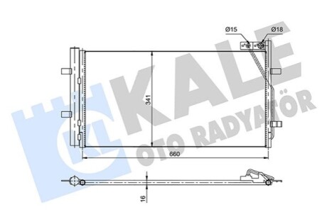 KALE VW Радіатор кондиціонера Audi Q3 11- KALE OTO RADYATOR 353085