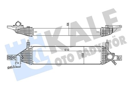 KALE NISSAN інтеркулер Qashqai 1.6dCi 11- KALE OTO RADYATOR 350930