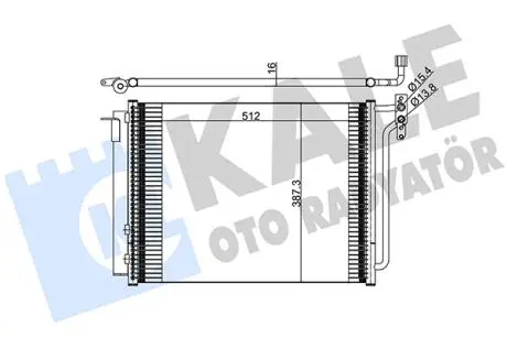 KALE BMW радіатор кондиціонера X5 E53 00- KALE OTO RADYATOR 390900