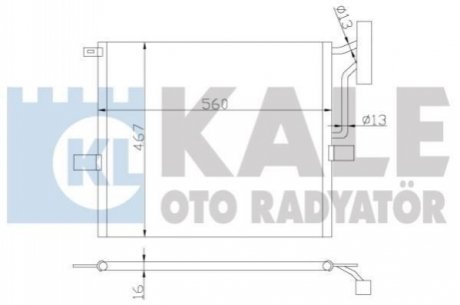 KALE BMW радіатор кондиціонера X3 E83 03- KALE OTO RADYATOR 384800