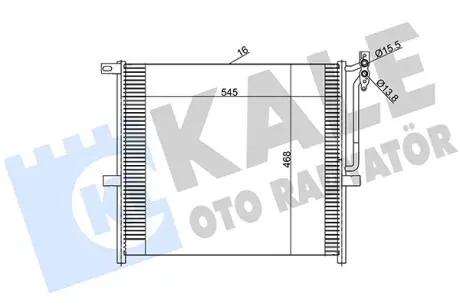 KALE BMW радіатор кондиціонера X3 E83 03- KALE OTO RADYATOR 384800