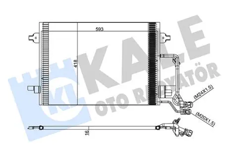 KALE VW Радіатор кондиціонера Audi A6 97- KALE OTO RADYATOR 375600