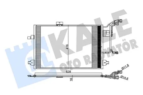 KALE VW Радіатор кондиціонера Audi A6 97- KALE OTO RADYATOR 375500
