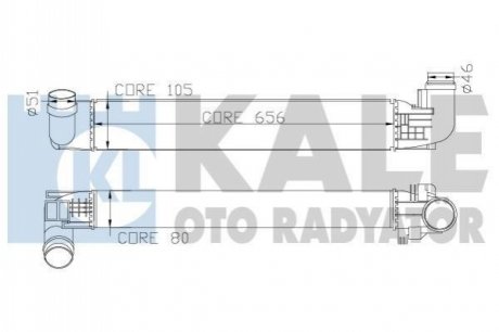 RENAULT інтеркулер Duster 1.5dCi 10- KALE OTO RADYATOR 345090 (фото 1)