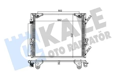 KALE TOYOTA радіатор кондиціонера 200 07- KALE OTO RADYATOR 342645