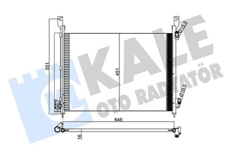 KALE RENAULT Радіатор кондиціонера Koleos KALE OTO RADYATOR 342575