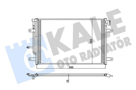 KALE VW Радіатор кондиціонера Audi A4 02- KALE OTO RADYATOR 342475