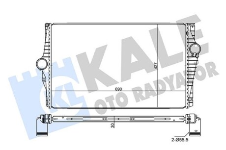 KALE VOLVO Интеркулер XC90 I 2.4/3.0 02- KALE OTO RADYATOR 350840