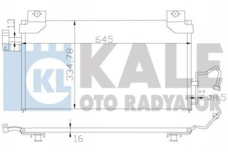 MAZDA Радиатор кондиционера 323 98- KALE OTO RADYATOR 387100 (фото 1)