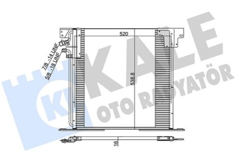 KALE DB радіатор кондиціонера Vito 96-03 KALE OTO RADYATOR 381200