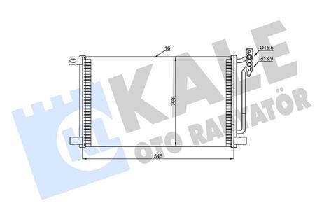 KALE BMW Радіатор кондиціонера 3 E46 99- KALE OTO RADYATOR 345615