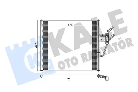 KALE BMW радіатор кондиціонера 5 E39 96- KALE OTO RADYATOR 343055