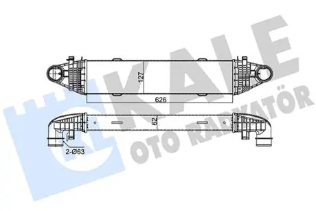KALE DB інтеркулер W204 C180/350CDI 07- KALE OTO RADYATOR 347800