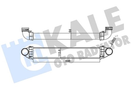 KALE DB інтеркулер W169/B245 2.0CDI 04- KALE OTO RADYATOR 344970