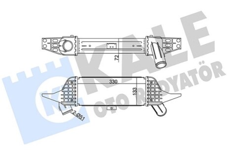 KALE HYUNDAI інтеркулер H-100 2.5TD 06- KALE OTO RADYATOR 344940