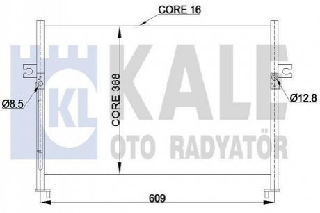 KALE HYUNDAI радіатор кондиціонера H100 KALE OTO RADYATOR 342425 (фото 1)