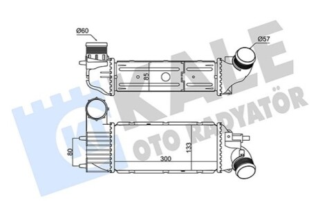 KALE PEUGEOT інтеркулер 607 2.0HDI 05- KALE OTO RADYATOR 352285