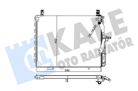 KALE DB Радиатор кондиционера W124 85- KALE OTO RADYATOR 354055