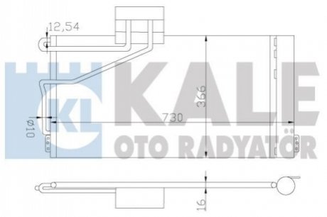 DB радіатор кондиціонера W203 00- KALE OTO RADYATOR 387800 (фото 1)