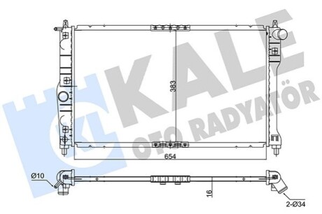 KALE DAEWOO радіатор охолодження Nubira KALE OTO RADYATOR 348205