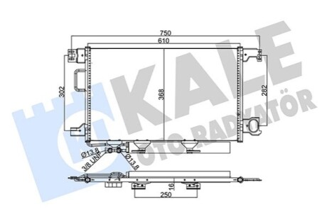 KALE DB Радиатор кондиционера W203 06- KALE OTO RADYATOR 345755