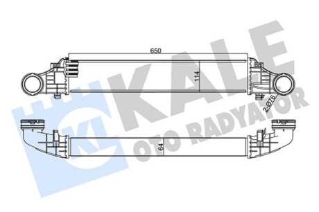 KALE DB інтеркулер W211 2.0/3.2CDI 02- KALE OTO RADYATOR 344985