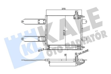 KALE VW Радиатор кондиционера Polo 94- KALE OTO RADYATOR 342930