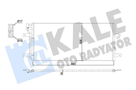 KALE VW Радіатор кондиціонера T4 90- KALE OTO RADYATOR 353140