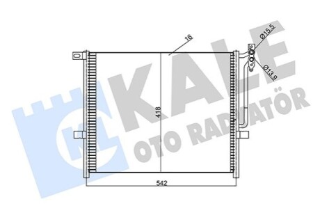 KALE BMW Радіатор кондиціонера 3 E46 KALE OTO RADYATOR 345625