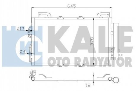 KALE DB Радіатор кондиціонера W203 KALE OTO RADYATOR 392900 (фото 1)