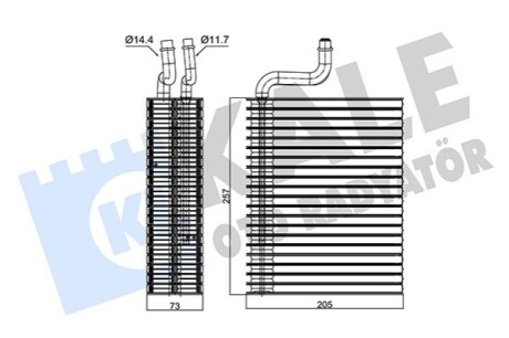 KALE OPEL випарник Corsa B,Combo KALE OTO RADYATOR 350045