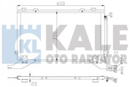 KALE DB Радіатор кондиціонера W210 KALE OTO RADYATOR 343045