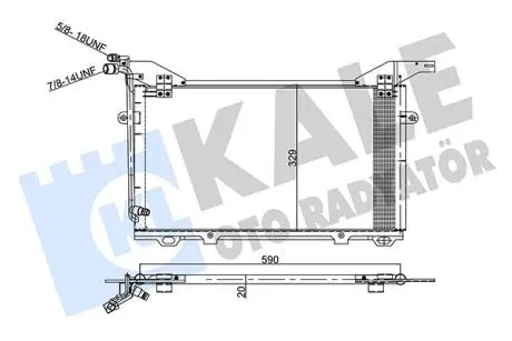 KALE DB Радиатор кондиционера W210 KALE OTO RADYATOR 343045