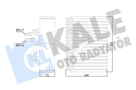 KALE OPEL випарник Vectra B 99- KALE OTO RADYATOR 352965