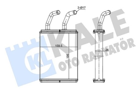 KALE KIA Радиатор отопления Pegio KALE OTO RADYATOR 352170