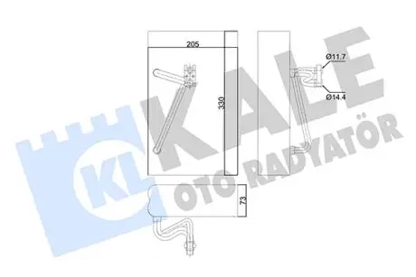 KALE OPEL Випарник Vectra B 95- KALE OTO RADYATOR 350030