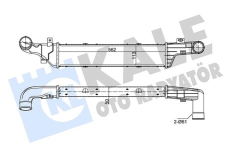 KALE DB Интеркулер W210 3.0TD 96- KALE OTO RADYATOR 348890