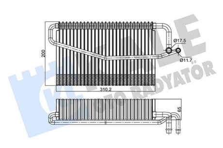 KALE DB Випарник W203,W463 02- KALE OTO RADYATOR 350130