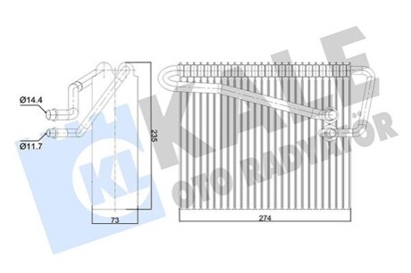 KALE OPEL Випарник Astra G 98- KALE OTO RADYATOR 350050