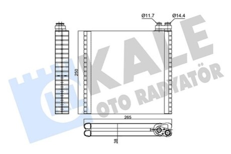 KALE FIAT Випарник Ducato 06- KALE OTO RADYATOR 352980