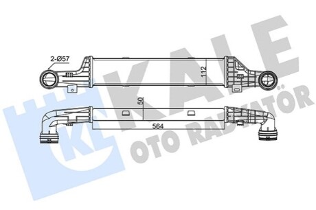 KALE DB інтеркулер W204/212 07- KALE OTO RADYATOR 347300