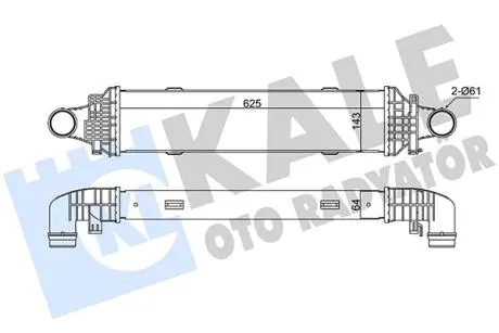 KALE DB Інтеркулер W204/212 09- KALE OTO RADYATOR 345015