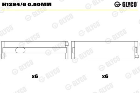 Вкладиші Glyco H1294/6 0.50MM