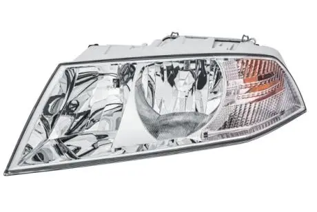 SKODA фара основна галоген з мотором,без ламп H7/H1 PY21W W5W лів.Octavia II 04- HELLA 1EL354027011