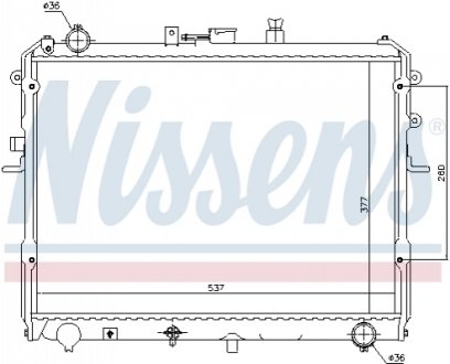 Радіатор охолоджування NISSENS 62381 (фото 1)