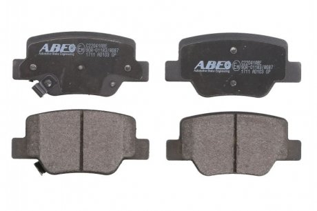 Комплект тормозных колодок, дисковый тормоз ABE C22041ABE