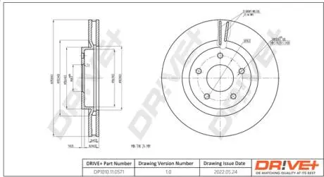 Drive+ - Тормозной диск DR!VE+ DP1010.11.0571