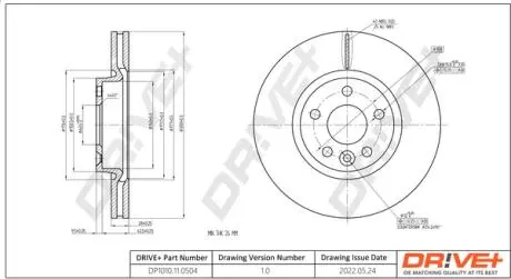 Drive+ - Тормозной диск DR!VE+ DP1010.11.0504